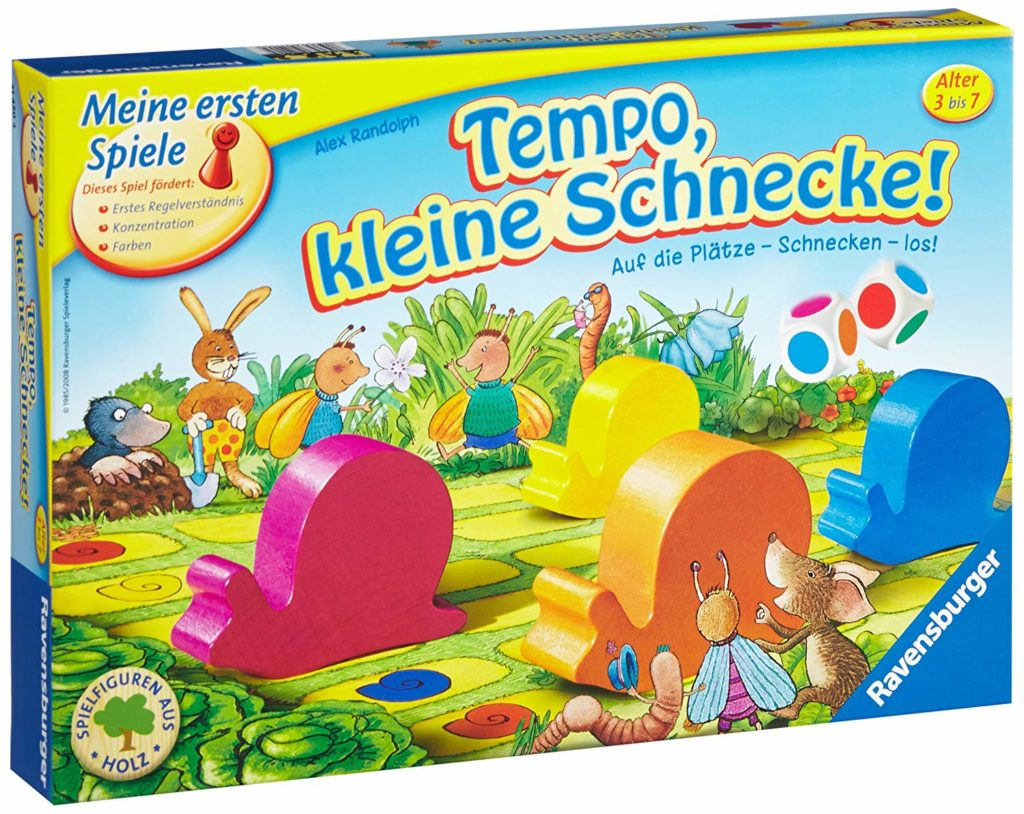 Spielverpackung von Tempo, kleine Schnecke!